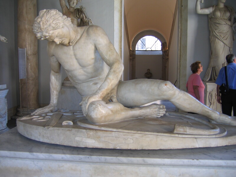 Fotografía da escultura de Galo moribundo