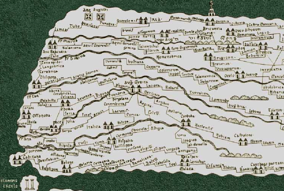 A Península Ibérica na Táboa de Peutinger