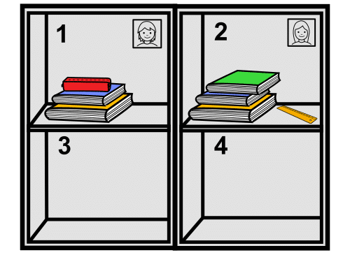 Estantería con libros en 4 baldas