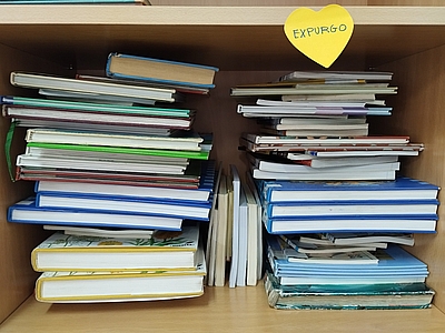 Lote de libros de un expurgo de la biblioteca