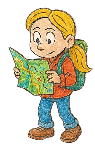 Profesora mirando a la derecha con una mochila