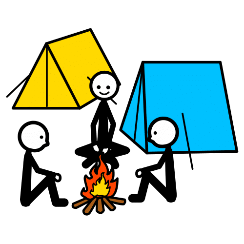 Pictograma de Arasaac: acampada