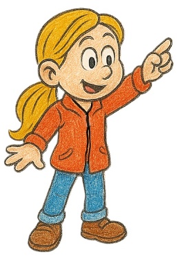 Profesora con la mano levantada