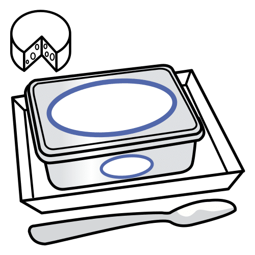 Pictograma de Arasaac: crema de queso