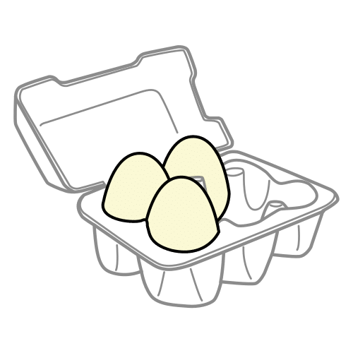 Huevos. Lleva debajo el precio 4.5 euros.