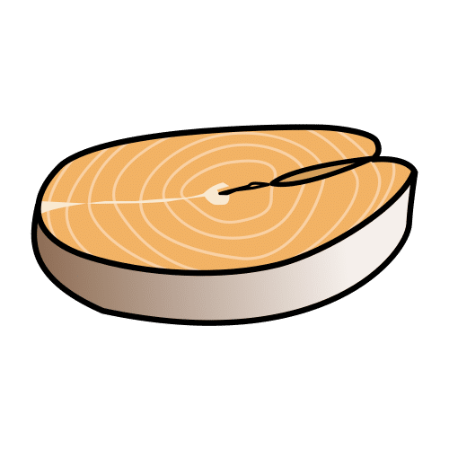 Rodaja de salmón. Lleva debajo el precio 5.79 euros.