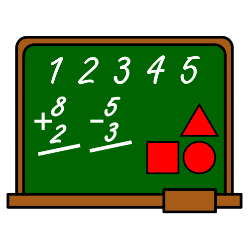 Pictograma de Arasaac: clase de matemáticas