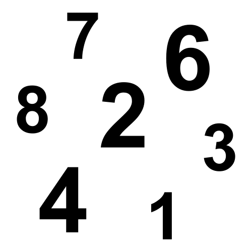 Pictograma de Arasaac: números