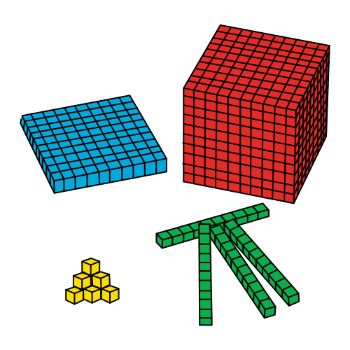 Bloques multibase de distintos colores