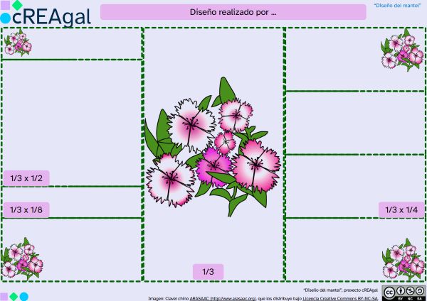 Diseño del mantel en A4