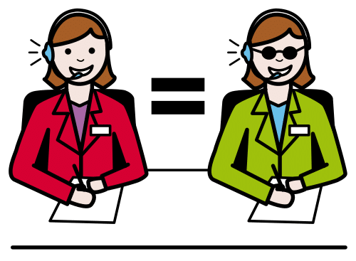 Dos personas hablando en un estudio de radio, una de ellas con gafas de ciega