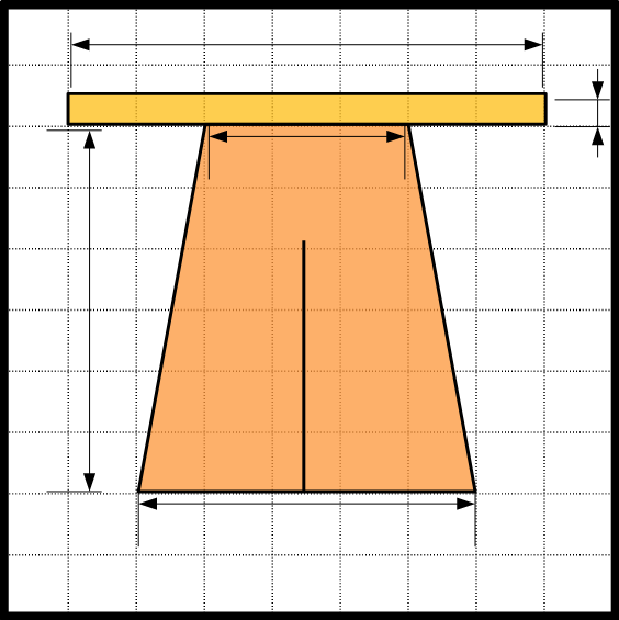 Patrón pantalón (cREAgal) Patrón de un pantalón sobre un papel cuadriculado.