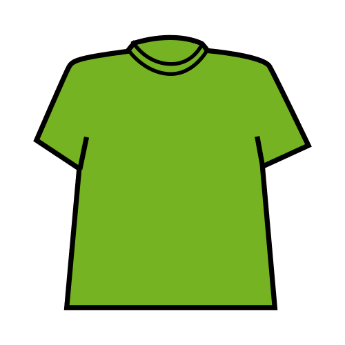 Camiseta de manga corta verde