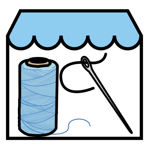 Tienda de hilos, agujas...