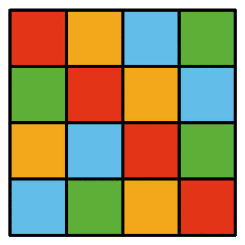 Cuadrícula de colores