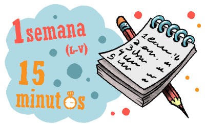 Cuaderno con lápiz y varias frases guardadas