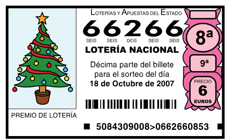Décimo de lotería de Navidad