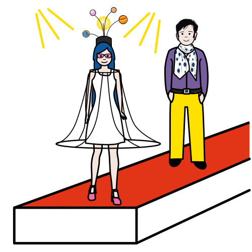 Pictograma de Arasaac: pasarela de moda