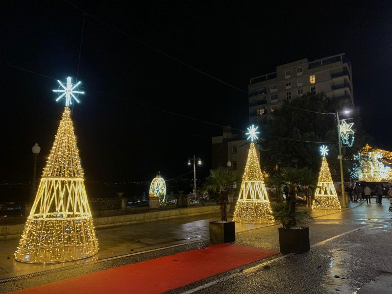 Árboles de luces de Navidad