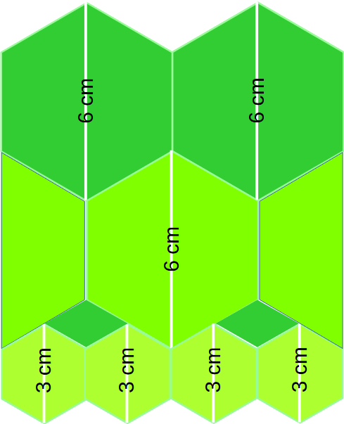 Dibujo con las formas y las medidas de la base del bote múltiple