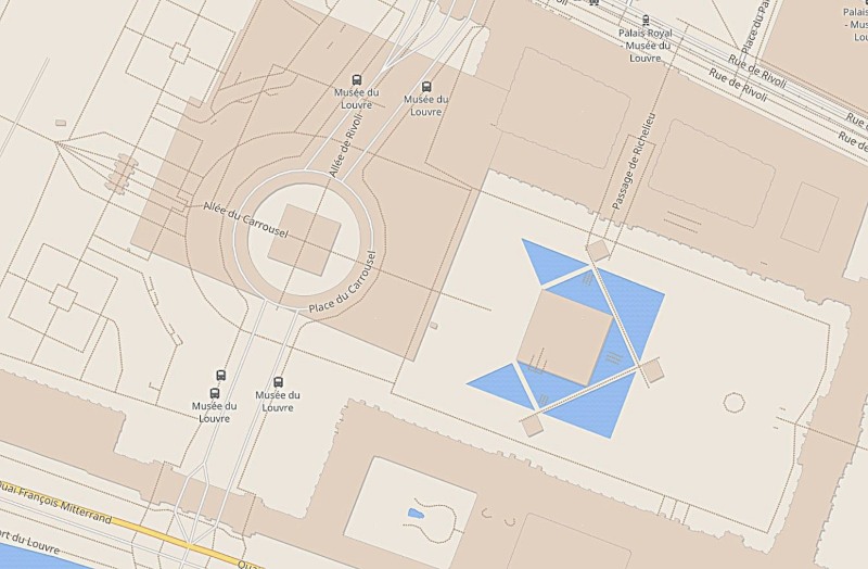 Captura de pantalla del mapa de la plaza de Carrousel