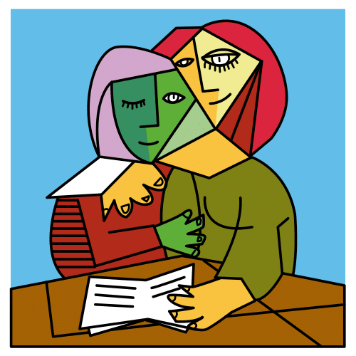 Pintura de estilo cubista