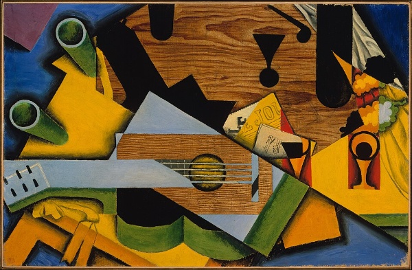 Cuadro Still Life with a Guitar - painting, by Juan Gris (MET, 1999.363.28)