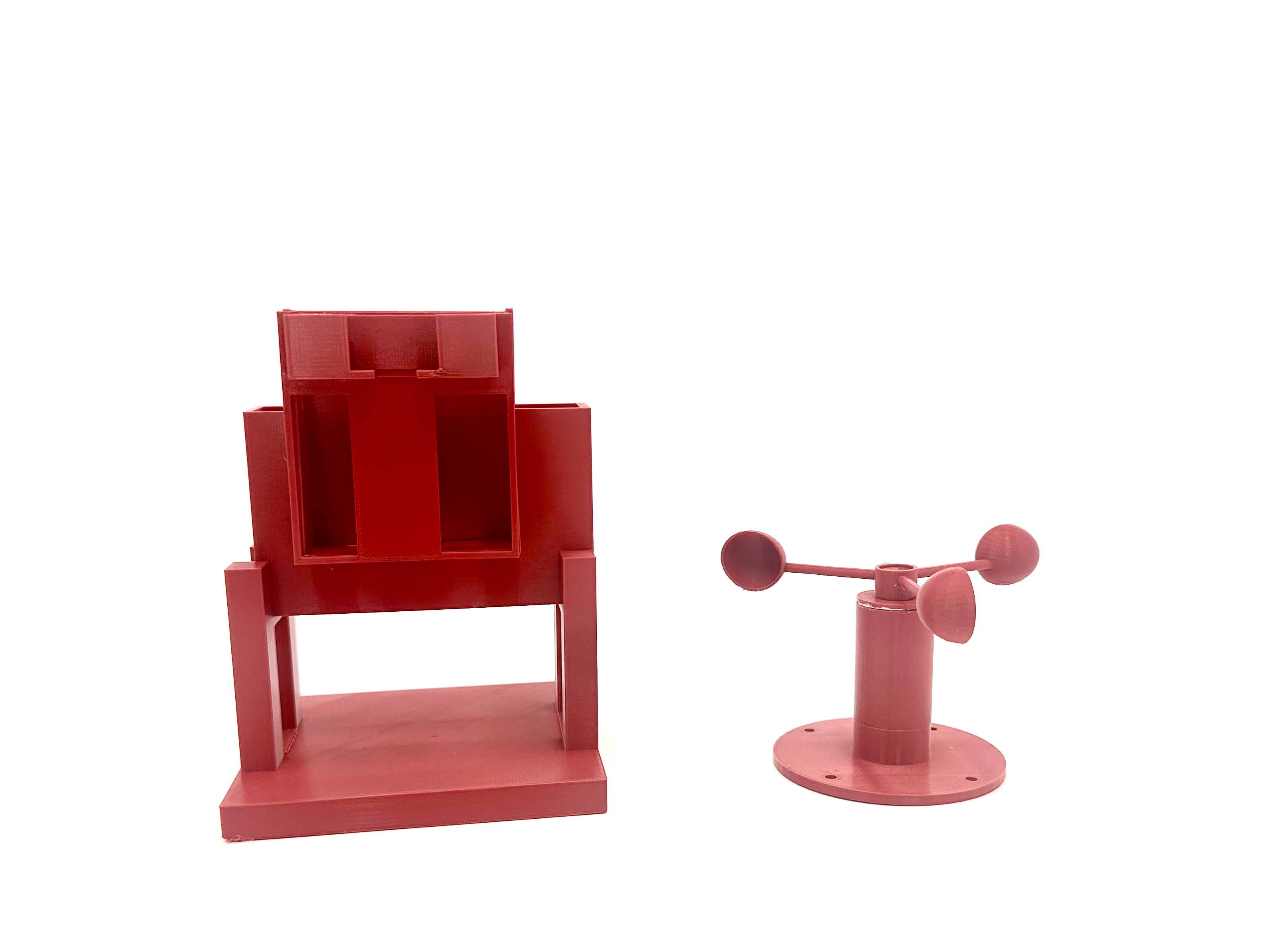 Montaxe final anemómetro e estrutura para microbit