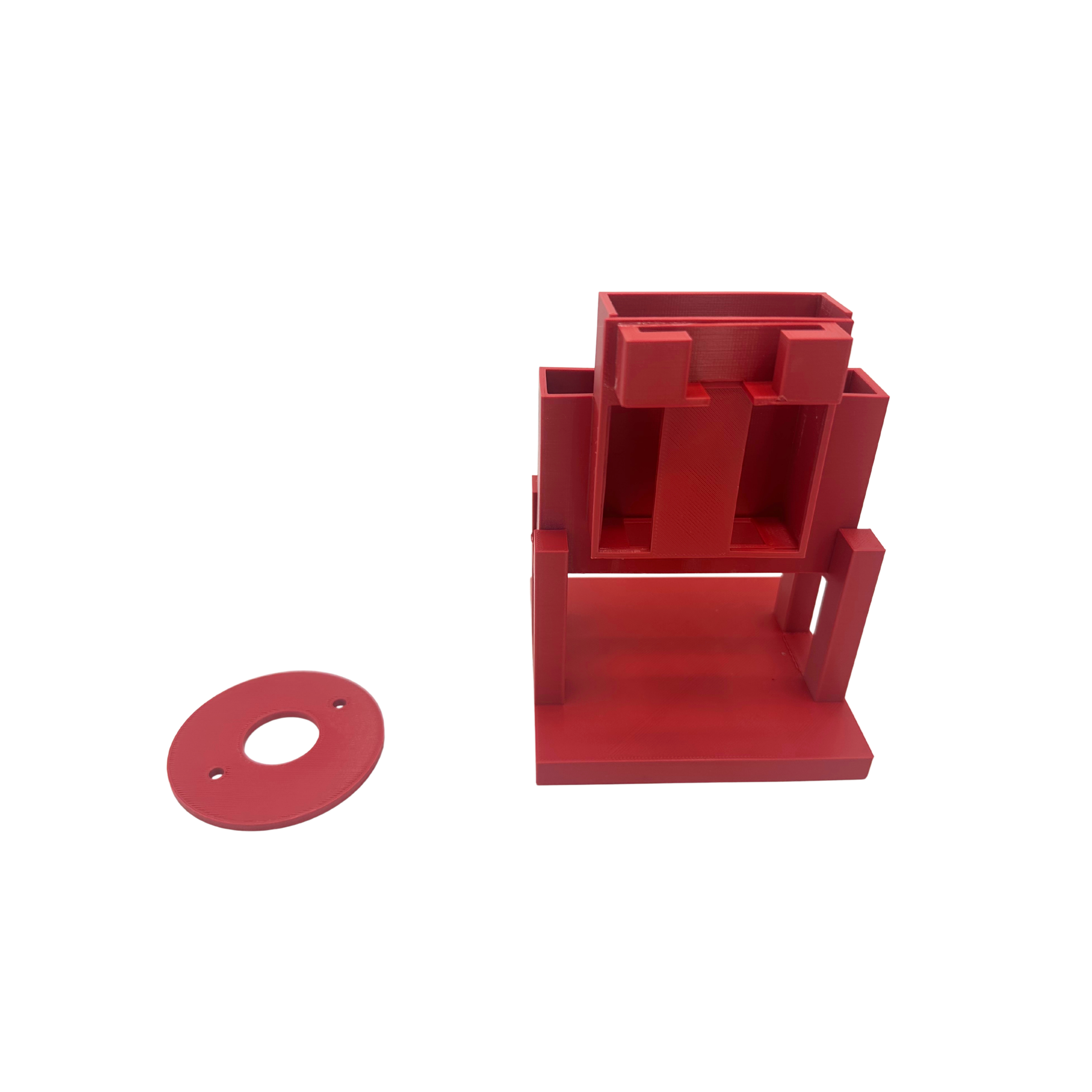 Estruturas impresas en 3D para suxeitar o sensor