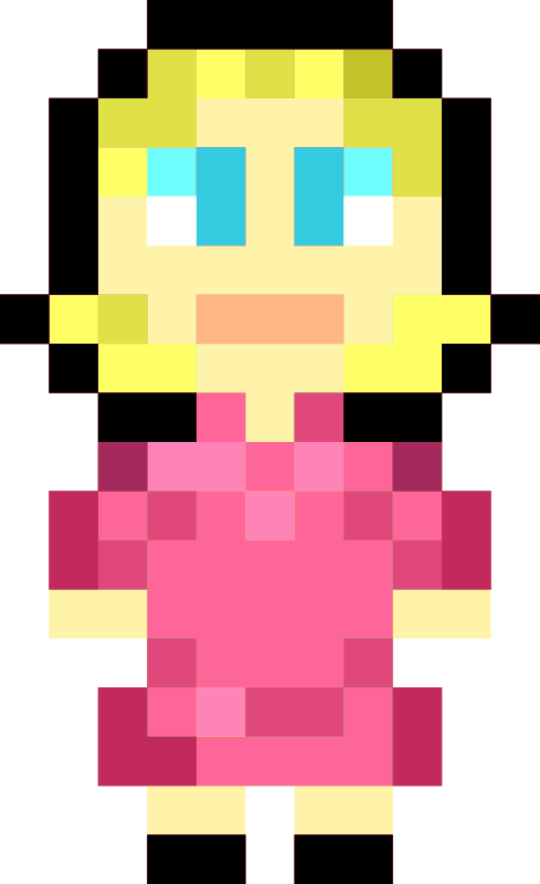 Debuxo de muller pixelado