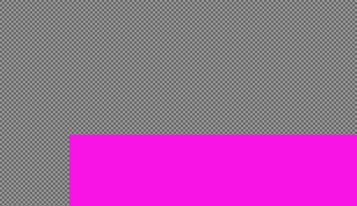 Unha capa de gimp cun rectángulo rosa na parte inferior