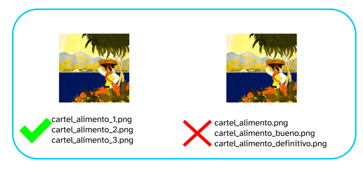 Amósase que os nomes das versións deben ser como : artel_alimento_1.png cartel_alimento_2.png cartel_alimento_3.png e non deben ser como cartel_alimento.png cartel_alimento_bueno.png cartel_alimento_definitivo.png
