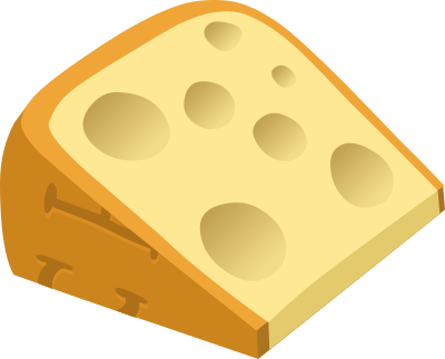 Imaxe dun anaco de queixo en formato .png con fondo transparente