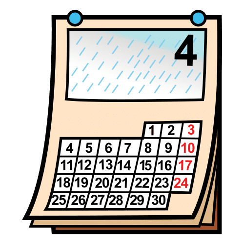Calendario con el mes de febrero