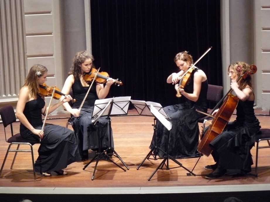 Fotografía dun cuarteto de corda