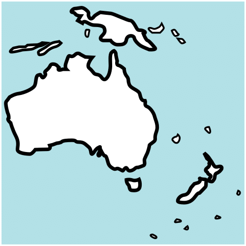 Mapa reducido de Oceanía