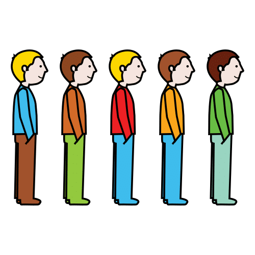 Fila de nenos 