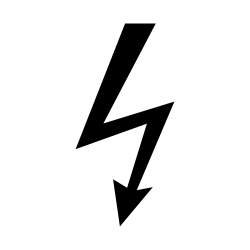 Icono de electricidad en forma de rayo