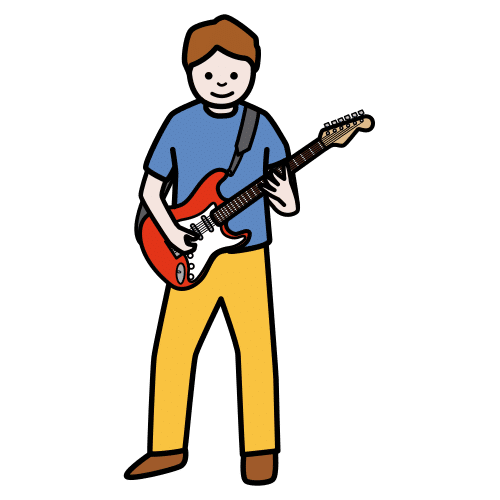 Chico tocando la guitarra