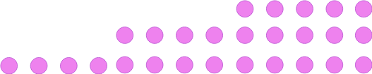 Conjunto de puntos formando un patrón de progresión aritmética