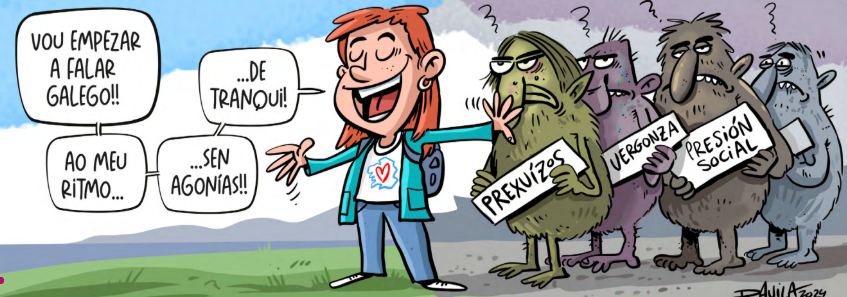 Prejuicios lingüísticos Viñeta de prejuicios lingüísticos afrontados por neohablantes