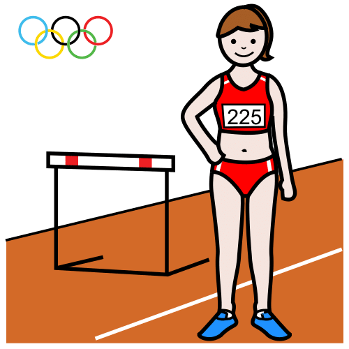 Pictograma dunha atleta olímpica 