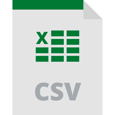 Símbolo dun ficheiro CSV