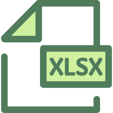 Icona dun ficheiro coa extensión de Excel (xlsx)