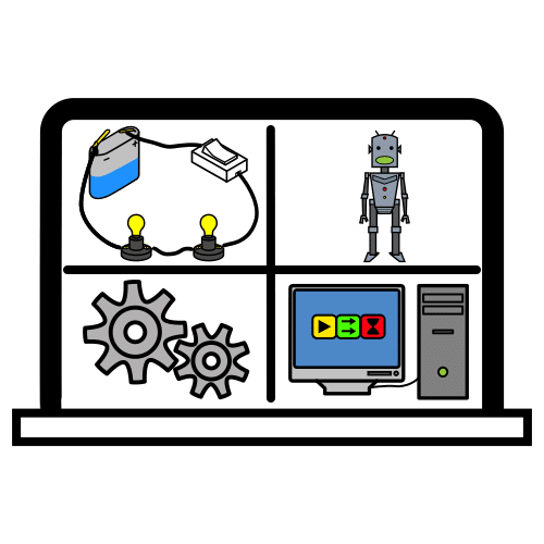 A imaxe representa distintos ámbitos da tecnoloxía