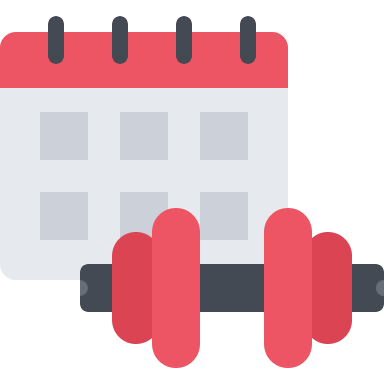 Calendario cunha pesa de ximnasio