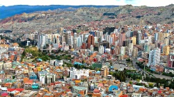 Amósase unha imaxe de La Paz, a capital de Bolivia