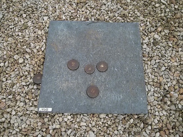 Xogo do palet bretón empregando como base unha placa de chumbo
