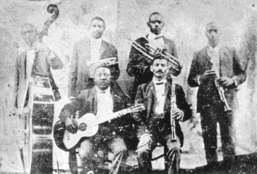 O trompetista Buddy Bolden e asúa banda