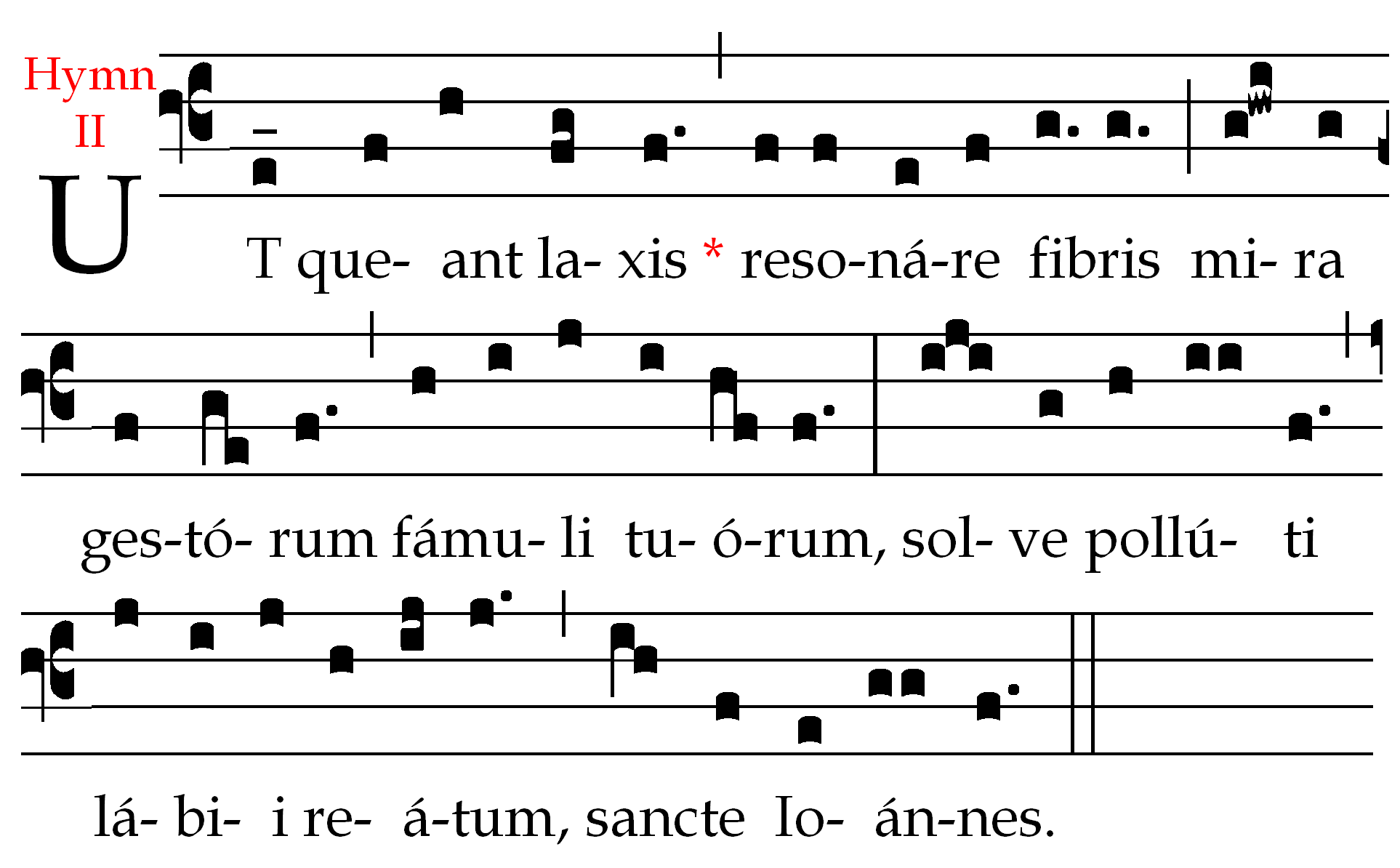 Partitura antiga escrita sobre Tetragrama